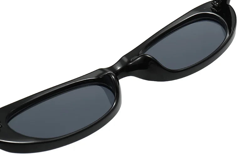 Retro Narrow Frame Cat Eye Sunglasses Women Men 2024 Luxury Brand Designer Vintage Leopard Rectangle Sunglasses Male UV400 S8161 S Y B A R I A
