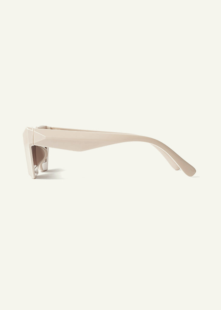 sybaria; sybaria sunglasses; POSITANO sunglasses (CREAM & AMBER); Geometric & Cat Eye; Geometric & Cat Eye luxury; premium unisex eyewear; ultralight polycarbonate eyewear; Amber UV400 lenses; high fashion eyewear; chromotherapy eyewear;