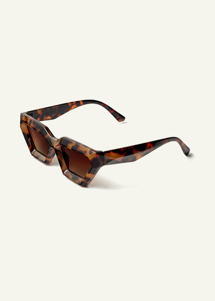 sybaria; sybaria sunglasses; POSITANO sunglasses (HAVANA & MOCHA); Geometric & Cat Eye; Geometric & Cat Eye luxury; premium unisex eyewear; ultralight polycarbonate eyewear; Mocha Gradient UV400 lenses; high fashion eyewear; chromotherapy eyewear;
