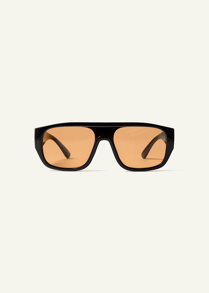 sybaria; sybaria sunglasses; BESANA sunglasses (BLACK & MANGO); Oversized; Oversized luxury; premium unisex eyewear; ultralight polycarbonate eyewear; Mango UV400 lenses; high fashion eyewear; chromotherapy eyewear;