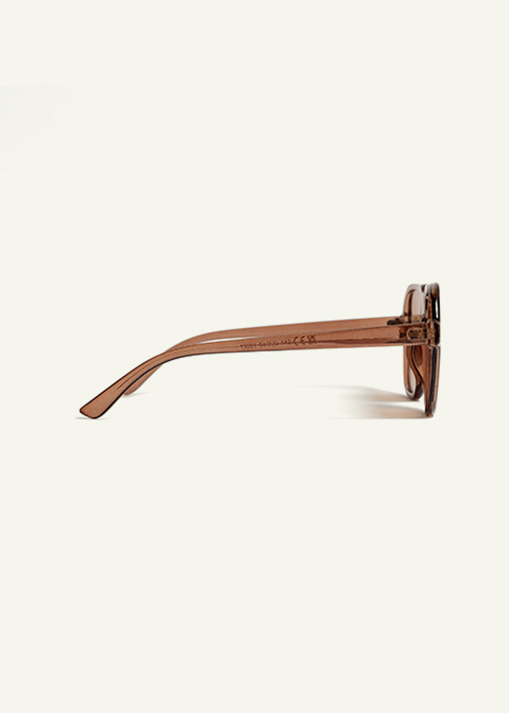 sybaria; sybaria sunglasses; FIORI CHIARI (MOCHA) sunglasses; Aviator; luxury Aviator; premium unisex eyewear; ultra-lightweight polycarbonate eyewear; Mocha UV400 lenses; high fashion eyewear; chromotherapy eyewear;