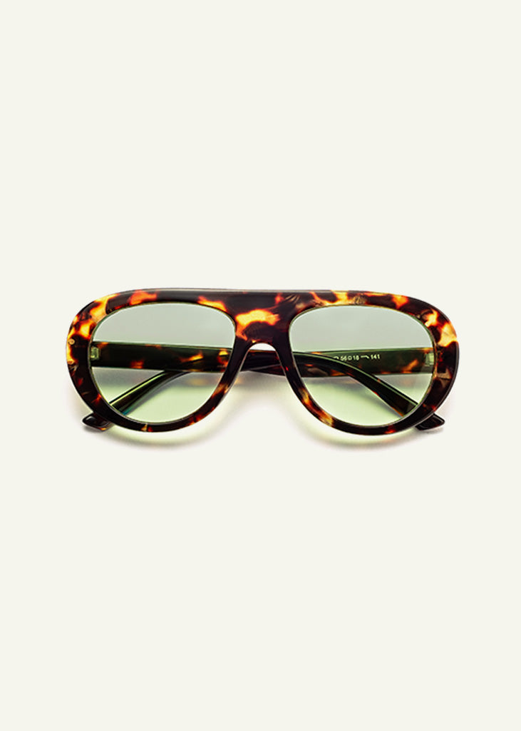 sybaria; sybaria sunglasses; GARDA sunglasses (HAVANA & MINT); Oval; Oval luxury; premium unisex eyewear; ultralight polycarbonate eyewear; Mint UV400 lenses; high fashion eyewear; chromotherapy eyewear;