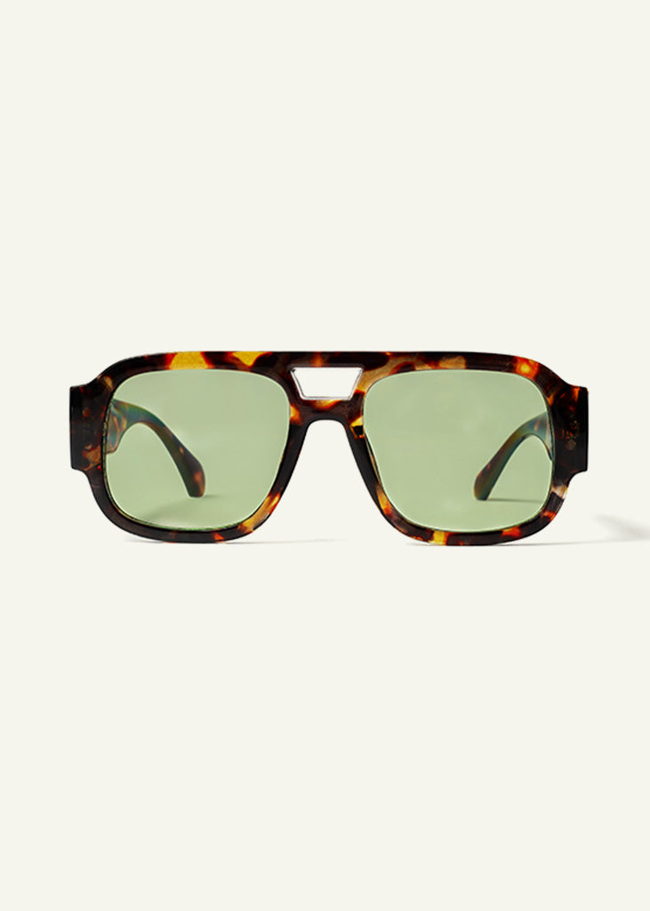 sybaria; sybaria sunglasses; MONTENAPOLEONE sunglasses (HAVANA & MINT); Aviator; luxury Aviator; premium unisex eyewear; ultra-lightweight polycarbonate eyewear; Mint UV400 lenses; high fashion eyewear; chromotherapy eyewear;