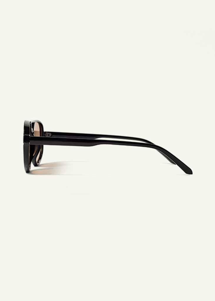 sybaria; sybaria sunglasses; MOSCOVA sunglasses (BLACK & MOCHA); Aviator; luxury Aviator; premium unisex eyewear; ultralight polycarbonate eyewear; Mocha UV400 lenses; high fashion eyewear; chromotherapy eyewear;