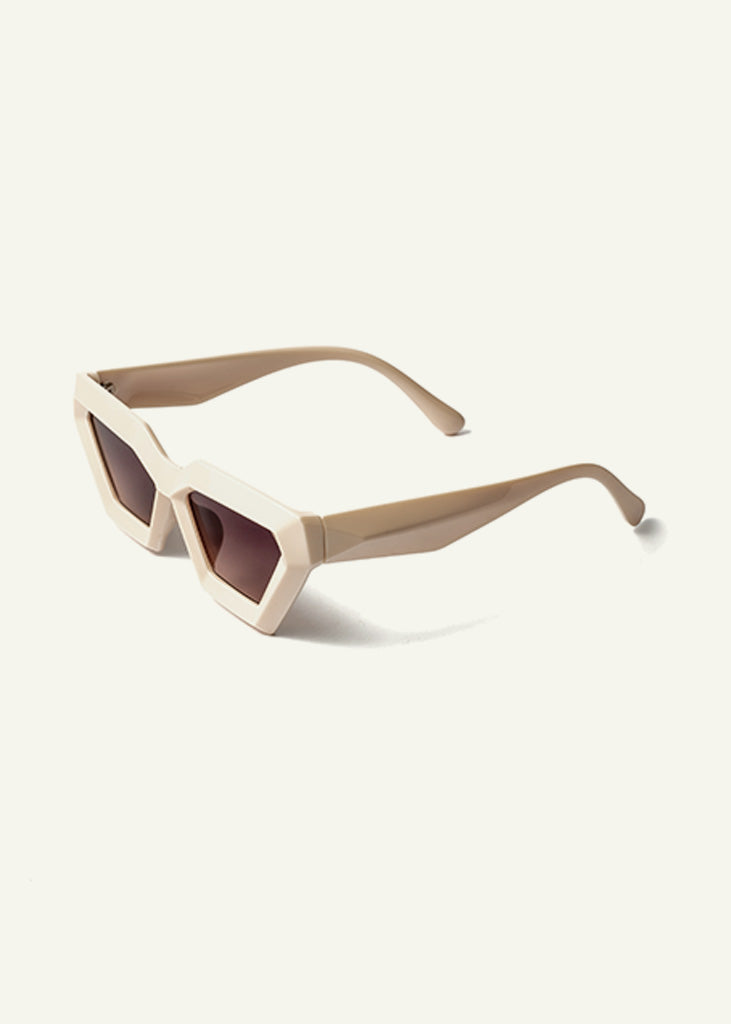 sybaria; sybaria sunglasses; POSITANO sunglasses (CREAM & AMBER); Geometric & Cat Eye; Geometric & Cat Eye luxury; premium unisex eyewear; ultralight polycarbonate eyewear; Amber UV400 lenses; high fashion eyewear; chromotherapy eyewear;