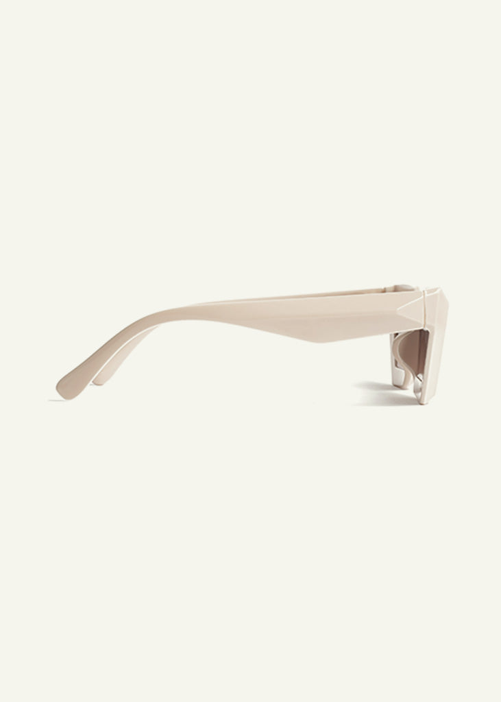 sybaria; sybaria sunglasses; POSITANO sunglasses (CREAM & AMBER); Geometric & Cat Eye; Geometric & Cat Eye luxury; premium unisex eyewear; ultralight polycarbonate eyewear; Amber UV400 lenses; high fashion eyewear; chromotherapy eyewear;