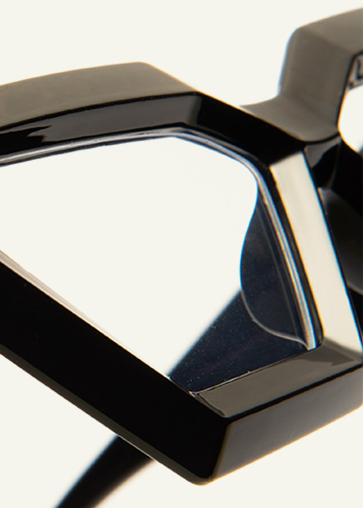 sybaria; sybaria sunglasses; POSITANO sunglasses (OPTICAL BLACK & ANTI BLUE); Geometric & Cat Eye; Luxury Geometric & Cat Eye; Premium unisex glasses; Ultralight polycarbonate glasses; Anti-Blue UV400 lenses; High fashion glasses; chromotherapy eyewear;