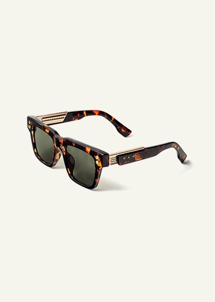 sybaria; sybaria sunglasses; SANT'ANDREA sunglasses (HAVANA & GREEN); Wayfarer; luxury Wayfarer; premium unisex eyewear; ultra-lightweight polycarbonate eyewear; Green UV400 lenses; high fashion eyewear; chromotherapy eyewear;