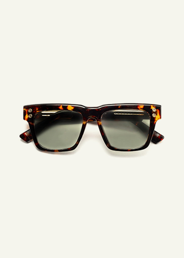 sybaria; sybaria sunglasses; SANT'ANDREA sunglasses (HAVANA & GREEN); Wayfarer; luxury Wayfarer; premium unisex eyewear; ultra-lightweight polycarbonate eyewear; Green UV400 lenses; high fashion eyewear; chromotherapy eyewear;