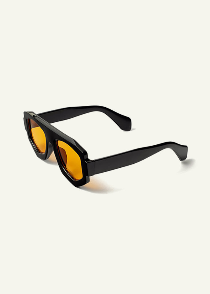 sybaria; sybaria sunglasses; SPARTACO sunglasses (BLACK & MANGO); Oversized & Oval; Oversized & Oval luxury; premium unisex eyewear; ultra-light polycarbonate eyewear; Mango UV400 lenses; high-fashion eyewear; chromotherapy eyewear;