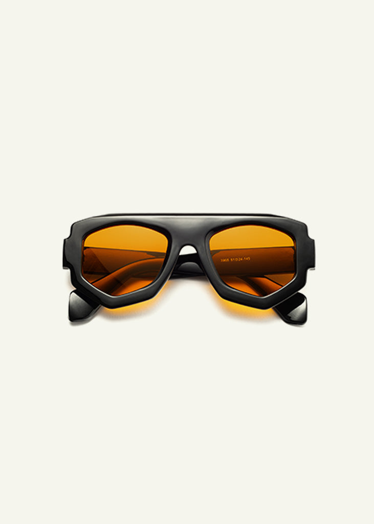 sybaria; sybaria sunglasses; SPARTACO sunglasses (BLACK & MANGO); Oversized & Oval; Oversized & Oval luxury; premium unisex eyewear; ultra-light polycarbonate eyewear; Mango UV400 lenses; high-fashion eyewear; chromotherapy eyewear;